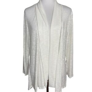 Cute Stylish White Open Front Cardigan